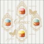 Ambiente Cream Puffs papírszalvéta 33x33cm, 20db-os - szep-otthon