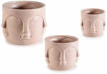 Decorer Set 3 ghivece ceramica roz 17.5x13 cm, 13.5x10 cm, 9.5x8 cm (A71.45.11)