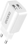 Dudao Incarcator Retea / Priza, Dudao, 2x USB, EU Adapter Wall Charger, 5V / 2.4A, Alb