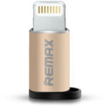 REMAX Adaptor / OTG / Conector Micro USB - Compatibil cu Mufa Lightning, Remax, Gold