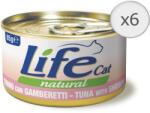 Life Pet Care nedves macskaeledel, tonhal és garnélarák, 6 x 85 g
