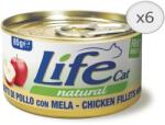 Life Pet Care nedves macskaeledel, csirke és alma, 6 x 85 g