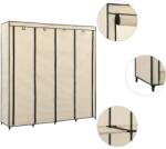 vidaXL Șifonier cu 4 compartimente, crem, 175 x 45 x 170 cm (282447) Garderoba