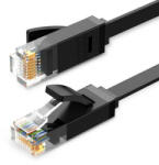 UGREEN Ethernet RJ45 lapos kábel, Cat. 6, UTP, 3m (fekete) (50175) - scom