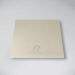 MARMY Dolomite szögletes zuhanytálca 80x80 Gucci Latte / Matt Cappuccino 807638808056 +ajándék szifon (80 7638 80 80 56)