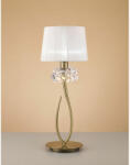 Mantra LOEWE CUERO 4736 asztali lámpa antik réz fehér fém textil (4736)