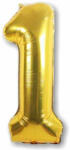 Partydeco Számos lufi 34" 86cm óriás Arany szám, számjegy 1-es (LUFI527601)