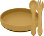  Petite&Mars étkezőgarnitúra szilikon TAKE&MATCH 2 db tányér + evőeszközök Intense Ochre 6m+