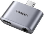 UGREEN USB-C-USB-C és 3, 5 mm-es jack UGREEN CM231 adapter (szürke)