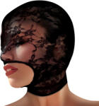 Master Series Lace Seduction Lace Bondage Hood Black