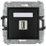 GAO MINI USB aljzat kerettel, matt fekete 4153H (4153H)