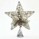 EUROLAMP csillag karácsonyfa tetejére, arany, 30, 5 cm (600-40672)