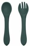 Petite&Mars Set tacamuri din silicon fara BPA, Take&Match, 6 luni+, Verde inchis Castron