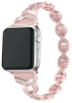 Utángyártott Apple Watch szíj 38/ 40/ 41 mm, Diamond rozsdamentes acél - pink (OS-0352)