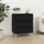 vidaXL Servantă, negru, 60x35x70 cm, lemn prelucrat (823041) Comoda