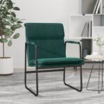 vidaXL Scaun de relaxare, verde închis, 55x64x80 cm, material textil (351346)