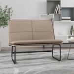 vidaXL Bancă, cappuccino, 100x75x76 cm, piele ecologică (351341)