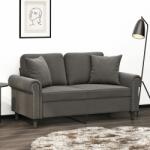 vidaXL Perne decorative, 2 buc. , gri închis, 40x40 cm, catifea (349486)