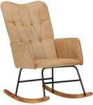 vidaXL Scaun balansoar, crem vintage, pânză (339683) Balansoar