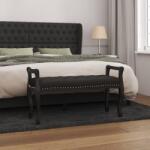 vidaXL Bancă, negru, 110x45x60 cm, catifea (344442)