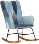 vidaXL Scaun balansoar, model mozaic, albastru denim, pânză (339688) Balansoar