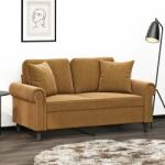 vidaXL Perne decorative, 2 buc. , maro, 40x40 cm, catifea (349492)