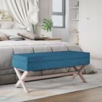 vidaXL Taburet de depozitare, albastru, 110x45x49 cm, catifea (344524)