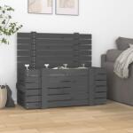 vidaXL Cutie de depozitare, gri, 91x40, 5x42 cm, lemn masiv de pin (825000)