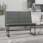 vidaXL Bancă, gri, 100x75x76 cm, piele ecologică (351339)
