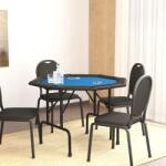 vidaXL Masă de poker pliabilă, 8 jucători, albastru, 108x108x75 cm (80405) - vidaxl