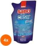 Sano Set 4 x Rezerva Detergent pentru Curatat Geamuri Sano Clear Blue 750 ml (FXE-4xEXF-TD-EXF18316)