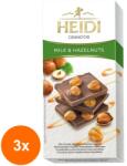 HEIDI Set 3 x Ciocolata cu Lapte si Alune de Padure Heidi Grand-Or Milk & Hazelnuts 80 g (FXE-3xEXF-TD-EXF24903)