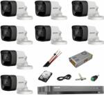 Hikvision Sistem complet de supraveghere profesional Hikvision Turbo HD, inregistrare 4K / 8 Mp, 8 camere IR 30 m, HDD 2 Tb, 200 m cablu CCTV, vizualizare pe telefon SafetyGuard Surveillance