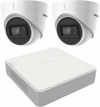 Hikvision Sistem supraveghere video 2 camere Hikvision 5MP, lentila 1.5mm, IR 40m, DVR 4 canale TurboHD SafetyGuard Surveillance