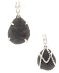  Pandantiv Tectita Cintamani (Agni Manitite) - Perla Focului Divin - cu Snur Reglabil - 25-37 x 19-30 x 7-12 mm - 1 Buc