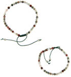  Bratara Jasp Sangele Dragonului Natural Margele Rotunde 4x4 mm - Accesori de Argint 925 - 1 Buc