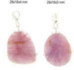  Pandantiv Safir Albastru Natural Neregulat Fatetat cu Argint 925 - 36-39 x 18-24 x 5-6 mm - 1 Buc