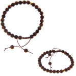  Bratara Ochi de Tigru Rosu Mat - Margele Rotunde 6-6, 5 mm - Accesorii de Gold Filled - 1 Buc