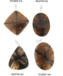  Pandantiv Andaluzit Natural cu Argint 925 - 44-51 x 27-36 x 6-8 mm - 1 Buc