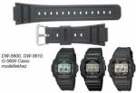 Casio DW-5600E-1 fekete gyári műanyag óraszíj A10512401A (DW-5600E-1 Casio szíj)