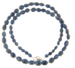  Colier Safir Albastru Natural Oval 4-8 x 4-6 mm - Accesorii Agrint 925