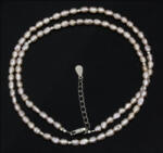  Colier din Perle de Cultura Roz Bob de Orez 3-4 x 3 mm - Accesorii Argint 925