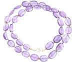  Colier din Ametist Natural Oval Fatetat 10-13 x 8-11 mm - Accesorii Gold Filled - Argint 925