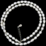  Colier din Perle de Cultura Alba Bob de Orez 5-6 x 4 mm - Accesorii Argint 925