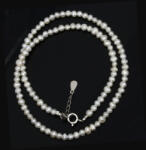  Colier din Perle de Cultura Alba Bob de Orez 3-3, 5 x 3-4 mm - Accesorii Argint 925