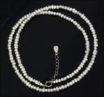  Colier din Perle de Cultura Alba Bob de Orez 2 x 3-3, 5 mm - Accesorii Argint 925