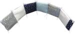 Deseda Aparatoare protectii laterale pat pufoase 120x60 cm h28cm deseda mix stelute albastre