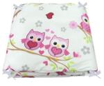 Deseda Aparatori laterale protectii laterale pat pufoase 120x60 cm h39cm deseda bufnite cu roz
