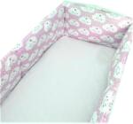 Deseda Set 4 aparatori protectii laterale pat pufoase 140x70 cm h39cm deseda norisori zambareti roz
