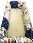 Deseda Set pernute pufoase aparatori laterale protectii pat 120x60 cm deseda elefantei